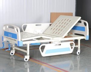 Cama De Hospital Manual De Doble Balanceo (rueda Silenciosa, Dos Barandillas Pp)