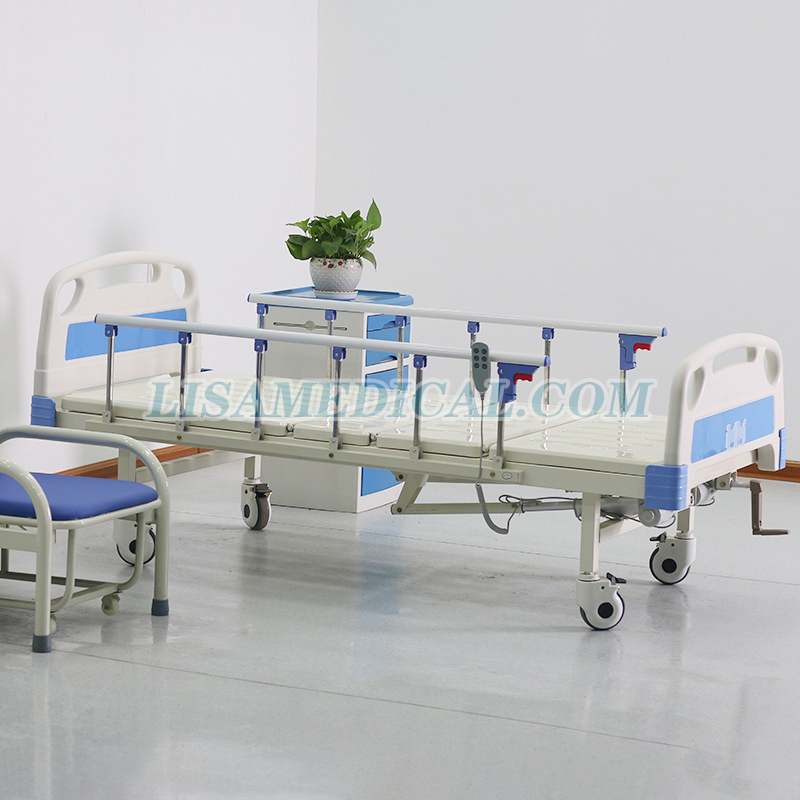 Two-function Flashlight Integrated Hospital Bed for The Elderly with A Nursing Home Electric Hospital Bed To Lift The Back And Lift The Legs with Defecation Holes