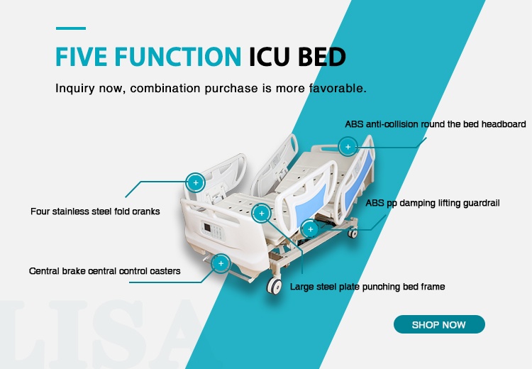 Five function ICU bed