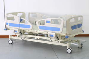 Cinco Funciones Eléctricas Rueda De Control Central Cuatro Pequeñas Barreras Cama De Hospital